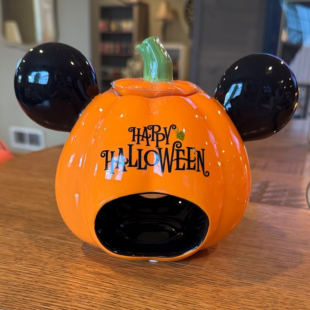 Disney Orange and Black Mickey Pumpkin Decor - Picture 2 of 4